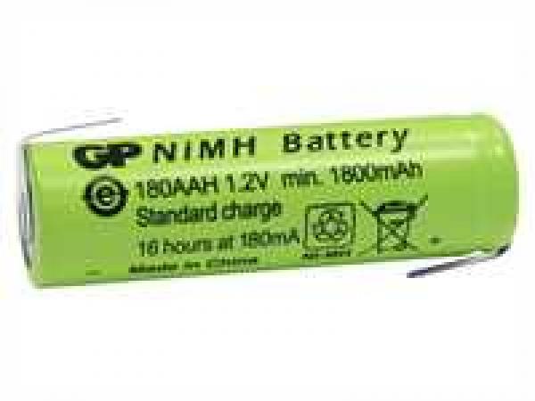 Akku NiMH 1800mAh  AA mit Lötfahne 1,2V